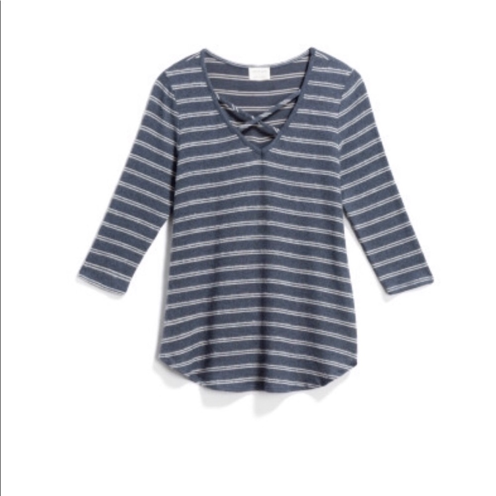 Emory Park dulce 3/4 sleeve hacci knit top
